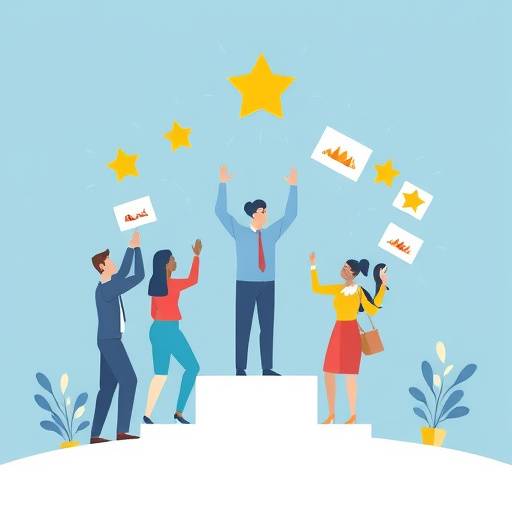 Illustrazione di una persona che guida un team verso il successo