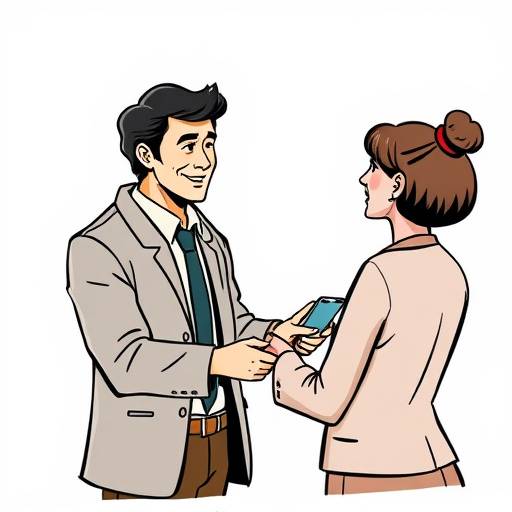 Un mentor che guida una persona, simboleggiando il supporto e la guida nel coaching.